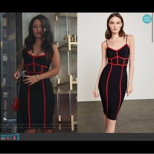BCBG maxazria date bodycon sexy dress black red small